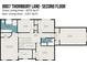 Second floor plan featuring primary bedroom, three additional bedrooms, and three baths at 8807 Thornbury Ln, Huntersville, NC 28078