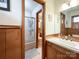 Another view of bathroom with a vanity and a glass enclosed shower at 905 Kemper Cir, Rock Hill, SC 29732