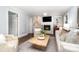 Welcoming living room with a fireplace, comfortable seating, and stylish decor at 917 Bobby Ln, Charlotte, NC 28211