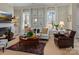 Inviting living room with a fireplace, comfortable seating, and ample natural light, perfect for relaxation at 1158 South S St, Cornelius, NC 28031