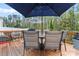 Wooden deck features outdoor seating perfect for entertaining at 1195 Cavalier Ln, Rock Hill, SC 29730