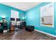 Bright home office with two windows, hardwood floors, and space for dual monitors at 1195 Cavalier Ln, Rock Hill, SC 29730