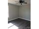 Bedroom showcasing modern vinyl floors, neutral paint, and a ceiling fan at 2200 Clay St # 2, Kannapolis, NC 28083
