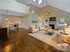 Bright, open living space with hardwood floors, fireplace and high ceilings at 2927 Clemson Ave, Charlotte, NC 28205