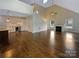 Bright, open living space with hardwood floors, fireplace and high ceilings at 2927 Clemson Ave, Charlotte, NC 28205