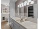 Bathroom featuring a white vanity with tile countertop, and tile flooring at 407 Pinecroft Ln, Spencer, NC 28159