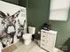 Bathroom featuring a toilet and a fun donkey-themed shower curtain at 409 Fourth St, York, SC 29745