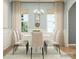 Contemporary dining room featuring a white oval table, modern chairs, and a modern light fixture at 5710 Olive Beach Rd, Kannapolis, NC 28081