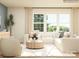 Bright living room with a large window, comfortable seating, and stylish decor at 5710 Olive Beach Rd, Kannapolis, NC 28081