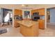 A kitchen with granite countertops, stainless steel appliances, and an island with wood finish at 8527 Conner Ridge Ln, Charlotte, NC 28269