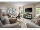 Comfortable living room with neutral tones, plush seating, and a large television at 1240 Cottage Green Dr # 0132, Monroe, NC 28112