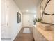 Inviting foyer showcasing hardwood floors, neutral paint, and stylish décor at 13112 Hampton Bay Ln, Charlotte, NC 28262