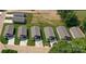 An aerial view showing a large number of single Gathering homes with well-maintained lawns at 1479 Southwest Blvd, Newton, NC 28658