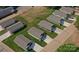 Multiple single Gathering homes from above, showcasing their modern roofs, lawns, and community at 1479 Southwest Blvd, Newton, NC 28658