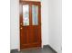 Inviting front door with decorative glass panels and wood finish at 2129 Belle Chase Dr, Rock Hill, SC 29732