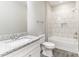 Modern bathroom with vanity and tiled shower/tub combination at 220 Shannonhouse W St, Shelby, NC 28152