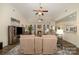 Spacious living room with a fireplace, neutral decor, and plenty of seating options at 2713 Firethorn Ct # 48, Gastonia, NC 28056