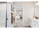 Clean bathroom with a shower featuring white vanity with modern fixtures at 3022 Bramble Hedge Rd # 3269, Indian Trail, NC 28079