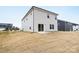 Backyard features a sliding glass door at 3030 Swallowtail Ln, Kannapolis, NC 28083