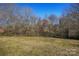 View of the spacious backyard, partly grassy with a line of trees in the distance at 355 Branchwood Rd, Statesville, NC 28625