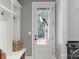 Mudroom with built-in storage, bench seating, and a view to the outside at 4009 Beechwood Spring Ln, Belmont, NC 28012