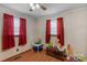 Playful bedroom with two windows, colorful curtains and a cozy atmosphere at 602 Dallas Spencer Mountain Rd, Dallas, NC 28034