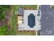 Aerial view of community pool with cabana, fireplace and lots of seating at 824 Wynnshire Dr # D, Hickory, NC 28601