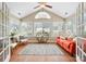 Bright sunroom with vaulted ceilings, many windows, and a cozy seating area, perfect for relaxation at 824 Wynnshire Dr # D, Hickory, NC 28601