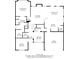 Detailed floor plan showcasing the layout of the home, including room dimensions and relationships between spaces at 1016 Filly Dr, Indian Trail, NC 28079