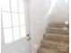 Stairwell featuring carpeted stairs and a door providing outside access at 13062 Highway 55 W Hwy, York, SC 29745