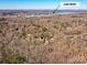 Scenic aerial view of a lakeside property near Lake Wylie, nestled among mature trees at 13424 Portside Ct, Charlotte, NC 28278