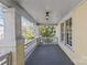 View of the porch showing the columns and roof of the porch at 1517 Cleveland Ave # D, Charlotte, NC 28203