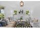 Well-lit living room showcasing hardwood floors, a fireplace, and black and white accents at 1517 Cleveland Ave # D, Charlotte, NC 28203