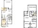 Detailed floor plan showcasing the layout of the first and second floors, including the location of the bedrooms and kitchen at 17018 Malone Ln, Mint Hill, NC 28227