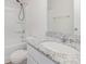 Bathroom featuring a tub, granite countertop sink, and tiled shower at 205 Athens Dr # 31, Salisbury, NC 28147
