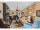 Bright living room with a fireplace, decorative lighting, and neutral tones at 311 3Rd Avenue Se Dr, Hickory, NC 28602