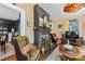 Stylish living room with fireplace, wood floors, and ornate details at 311 3Rd Avenue Se Dr, Hickory, NC 28602