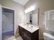 Dual sink bathroom vanity at 371 Montibello Dr, Mooresville, NC 28117