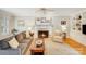 Comfortable living room with fireplace, neutral decor, plush seating, and bright natural light, ideal for relaxing at 3716 Drayton Hall Ln, Charlotte, NC 28270