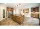Kitchen with large island, stainless steel appliances, and modern fixtures at 4421 3Rd Nw St, Hickory, NC 28601