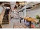 Open basement featuring a laundry area, table, and shelving with exposed ductwork above at 514 3Rd Avenue Se Dr, Hickory, NC 28602
