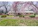 Charming brick home with flowering magnolia tree, lush green lawn, and mature trees at 9534 Markus Dr, Mint Hill, NC 28227