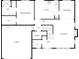 Detailed floorplan featuring the primary bedroom, kitchen, dining room, living room, garage and laundry at 10940 Wild Dove Ln, Charlotte, NC 28277