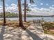 Picturesque lake view with picnic tables and a scenic pathway, offering a serene recreational space at 114 Joe Teague Rd, Hickory, NC 28601