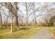 Scenic view of a walking path winding through a wooded area at 142 Wilson Ne St, Concord, NC 28025