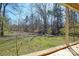 Scenic backyard view from the porch, showcasing the natural surroundings at 2519 Arnold Dr, Monroe, NC 28110