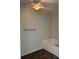 A bathtub featuring a ceiling fan and neutral wall color at 2608 Glyncastle Way, Gastonia, NC 28056