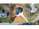 Aerial view of home showcasing the property, driveway, and landscaping at 4060 Steve Ikerd Ne Dr, Hickory, NC 28601