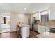 Cozy kitchen with stainless steel appliances, including a refrigerator and dishwasher at 4139 N Course Dr, Charlotte, NC 28277