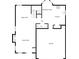 Detailed first floor plan showing living room, dining area, kitchen, breakfast nook, garage and hall at 4219 Robinwood Dr, Charlotte, NC 28212